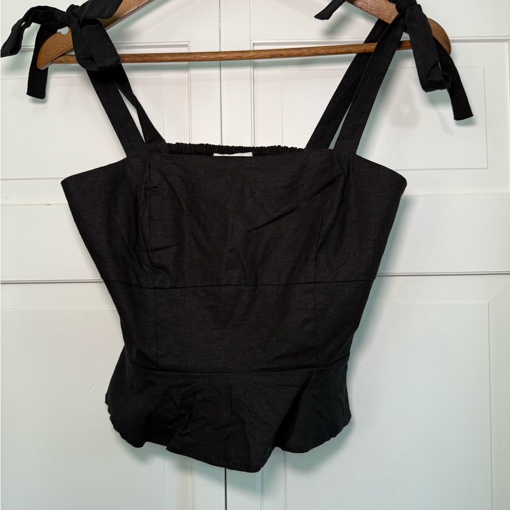 Black Gianni Bini Top with Bow Straps